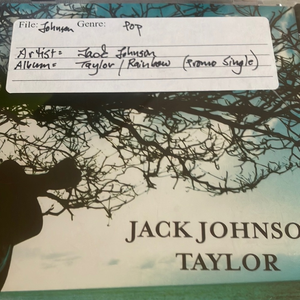 Jack Johnson Taylor promo cd